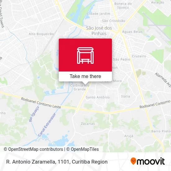 R. Antonio Zaramella, 1101 map