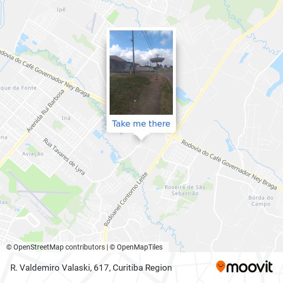 R. Valdemiro Valaski, 617 map