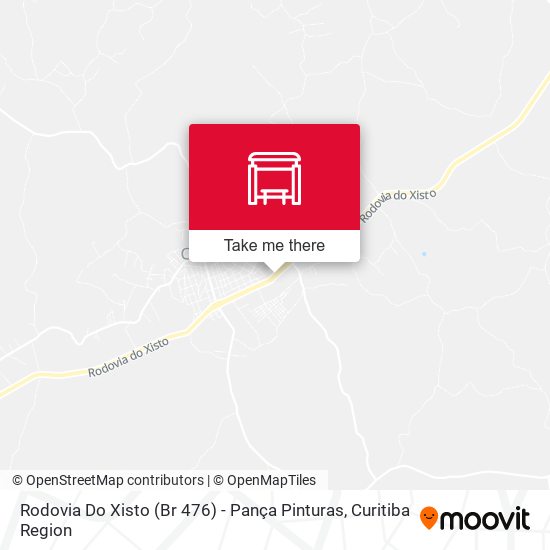 Rodovia Do Xisto (Br 476) - Pança Pinturas map