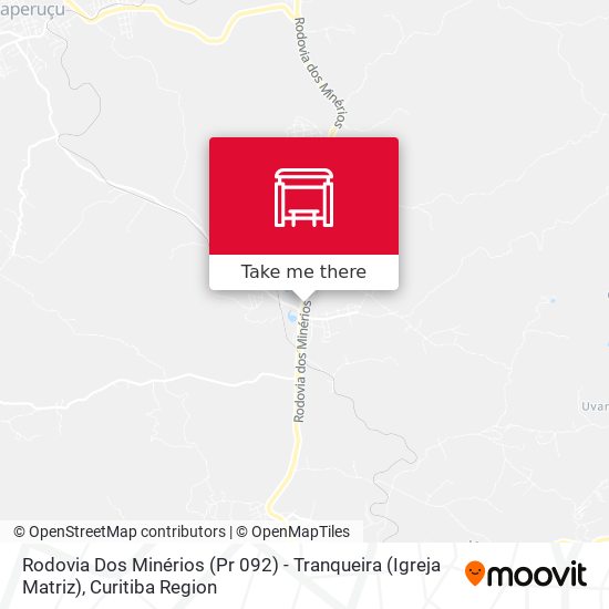 Rodovia Dos Minérios (Pr 092) - Tranqueira (Igreja Matriz) map