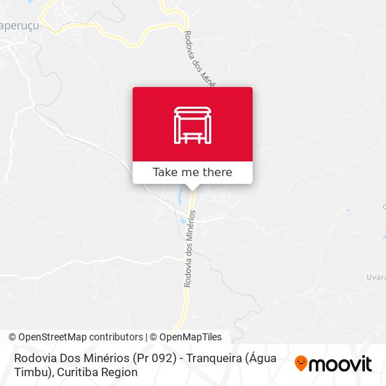 Rodovia Dos Minérios (Pr 092) - Tranqueira (Água Timbu) map