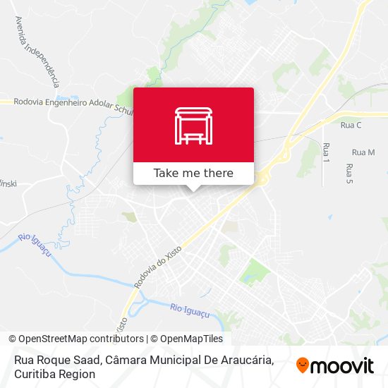 Rua Roque Saad, Câmara Municipal De Araucária map