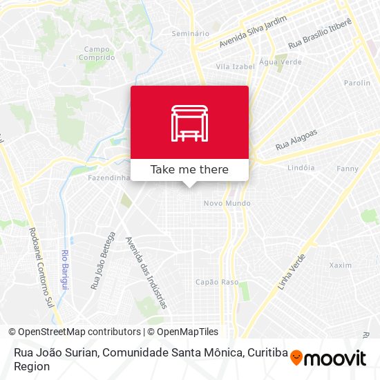 Rua João Surian, Comunidade Santa Mônica map