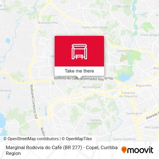Marginal Rodovia do Café (BR 277) - Copel map