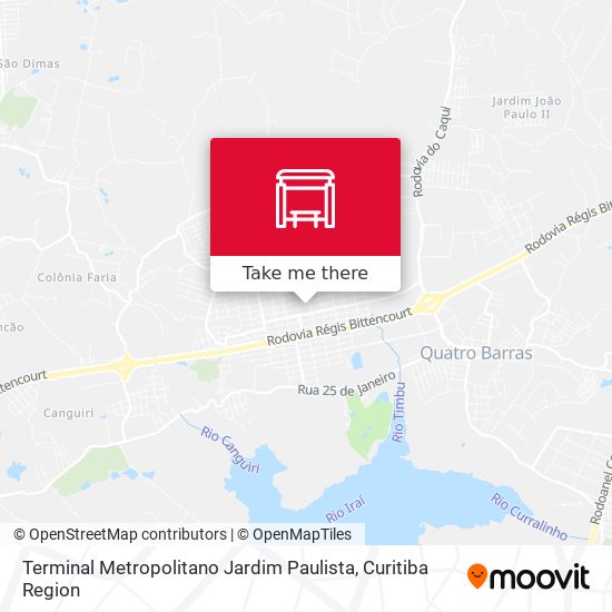 Mapa Terminal Metropolitano Jardim Paulista