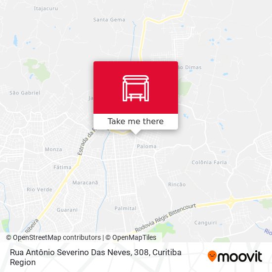 Rua Antônio Severino Das Neves, 308 map