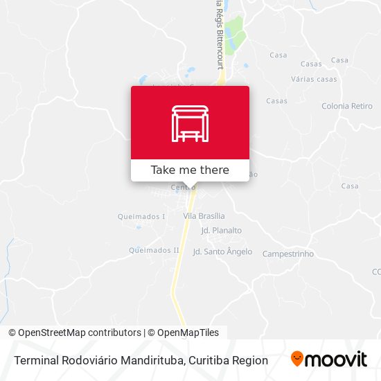 Mapa Terminal Rodoviário Mandirituba