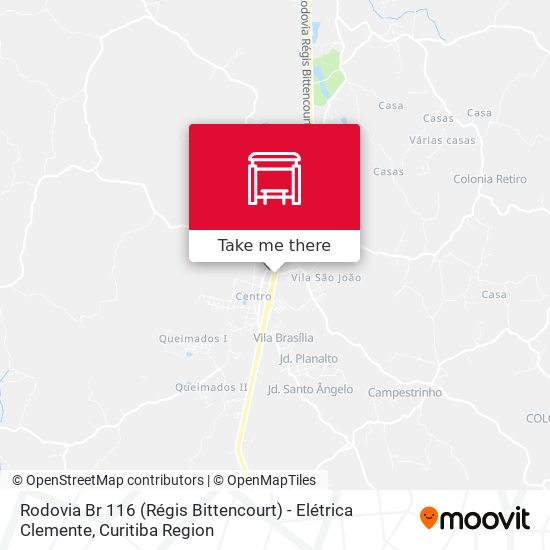 Rodovia Br 116 (Régis Bittencourt) - Elétrica Clemente map