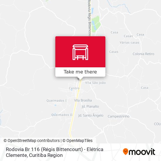 Rodovia Br 116 (Régis Bittencourt) - Elétrica Clemente map