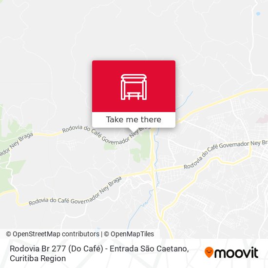 Rodovia Br 277 (Do Café) - Entrada São Caetano map