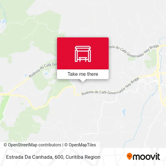 Estrada Da Canhada, 600 map