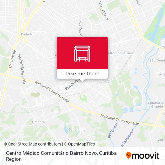 Mapa Centro Médico Comunitário Bairro Novo