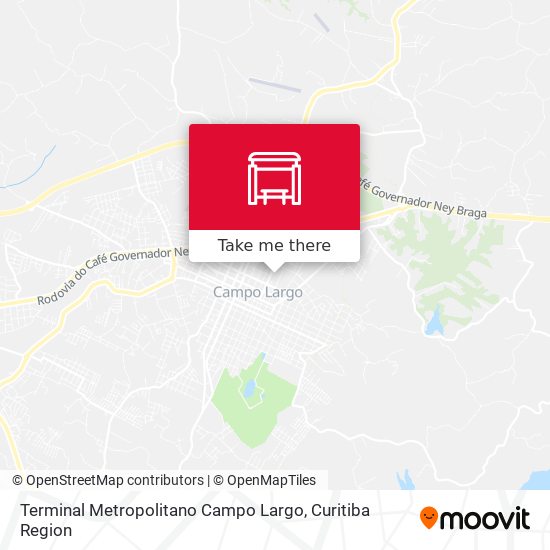 Terminal Metropolitano Campo Largo map