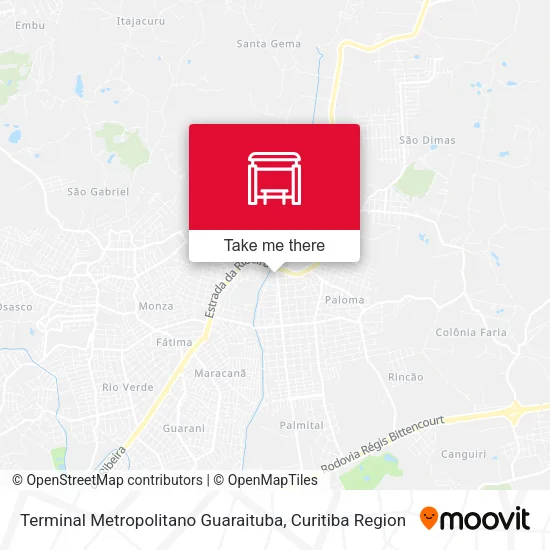 Terminal Metropolitano Guaraituba map