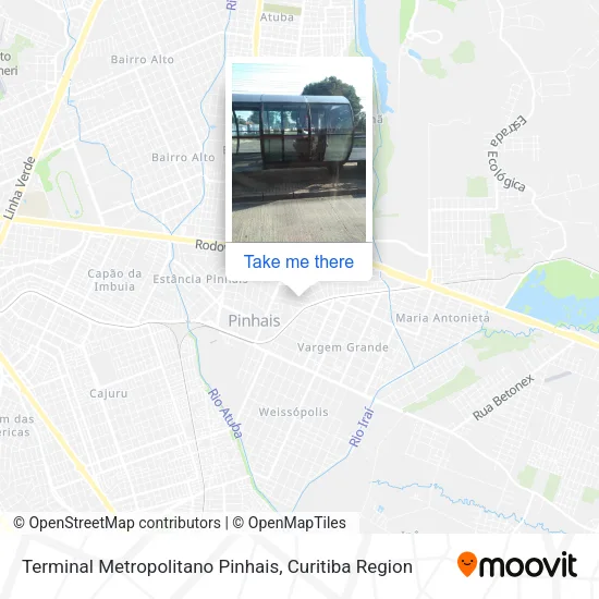 Terminal Metropolitano Pinhais map