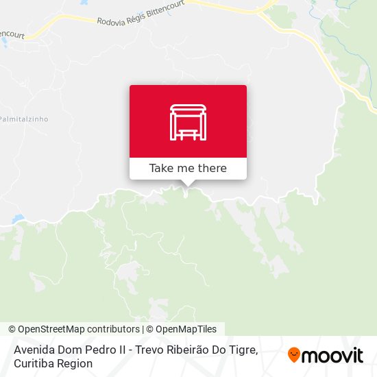 Avenida Dom Pedro II - Trevo Ribeirão Do Tigre map
