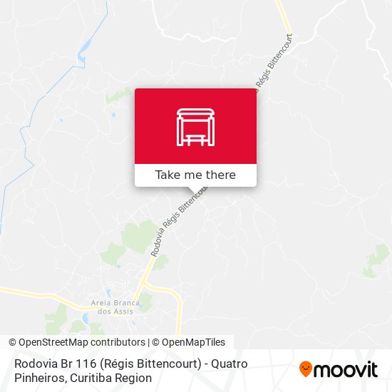 Rodovia Br 116 (Régis Bittencourt)  - Quatro Pinheiros map