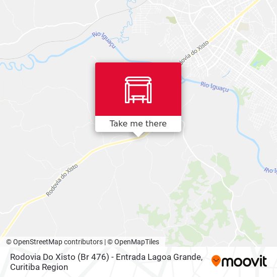 Rodovia Do Xisto (Br 476) - Entrada Lagoa Grande map