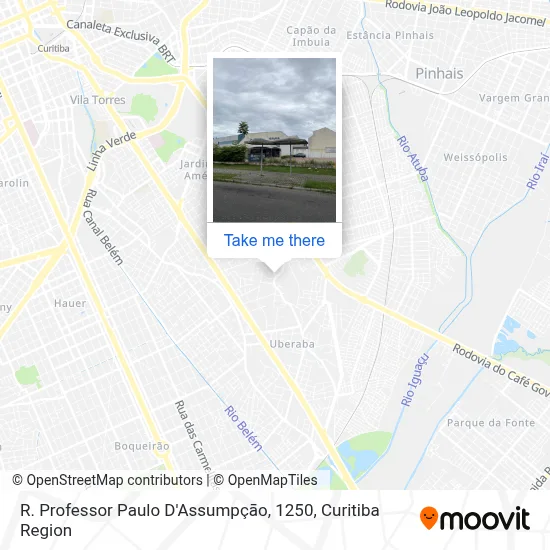 R. Professor Paulo D'Assumpçāo, 1250 map