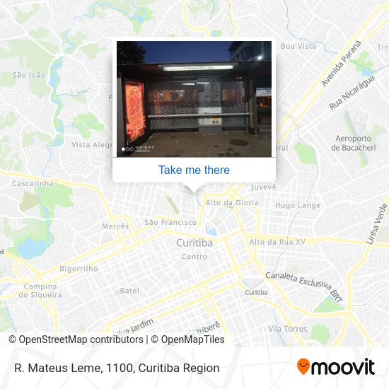 R. Mateus Leme, 1100 map