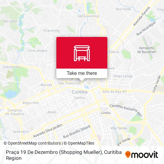 Mapa Praça 19 De Dezembro (Shopping Mueller)