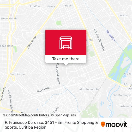 R. Francisco Derosso, 3451 - Em Frente Shopping & Sports map