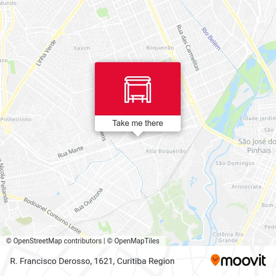 R. Francisco Derosso, 1621 map