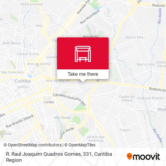R. Raul Joaquim Quadros Gomes, 331 map