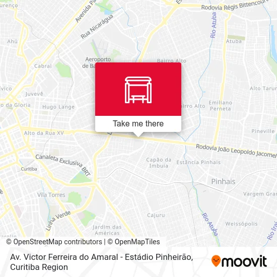 Av. Victor Ferreira do Amaral - Estádio Pinheirão map