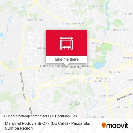 Marginal Rodovia Br-277 (Do Café) - Passarela map