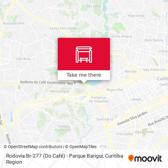 Mapa Rodovia Br-277 (Do Café) - Parque Barigui