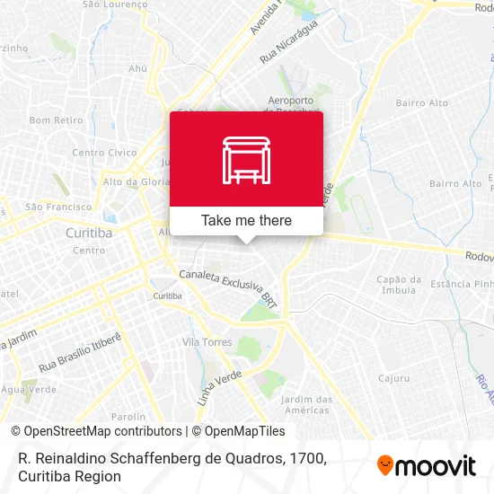 R. Reinaldino Schaffenberg de Quadros, 1700 map