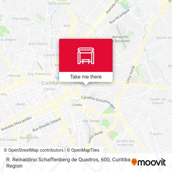 R. Reinaldino Schaffenberg de Quadros, 600 map