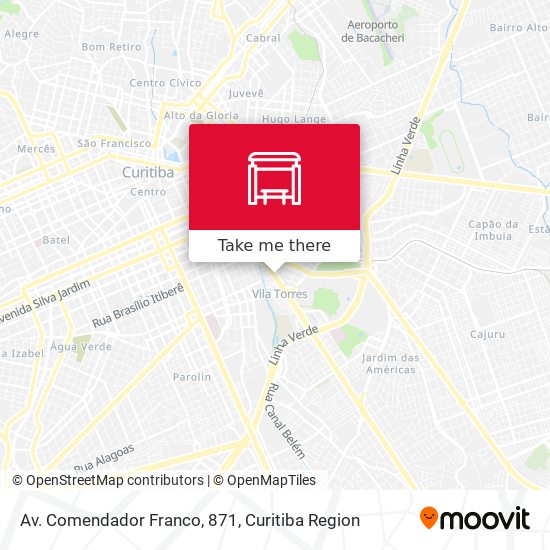 Mapa Av. Comendador Franco, 871