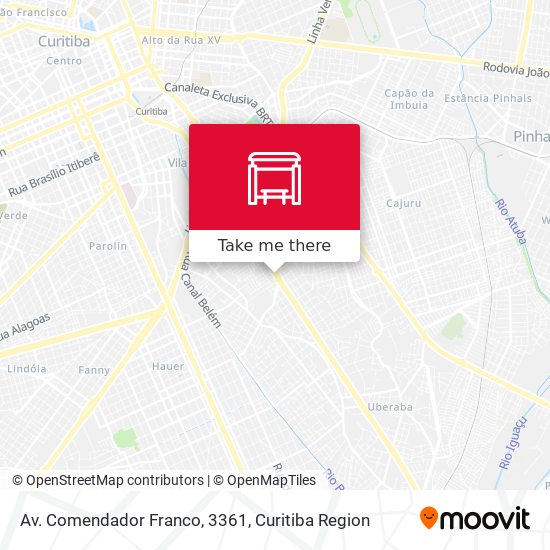 Mapa Av. Comendador Franco, 3361