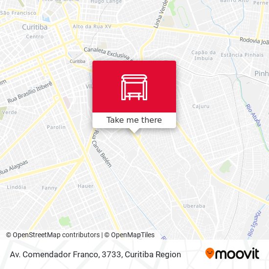 Mapa Av. Comendador Franco, 3733