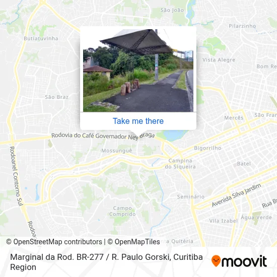 Marginal da Rod. BR-277 / R. Paulo Gorski map