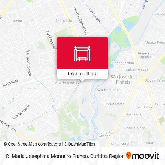 R. Maria Josephina Monteiro Franco map