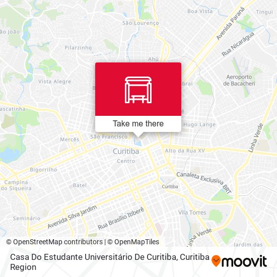 Casa Do Estudante Universitário De Curitiba map