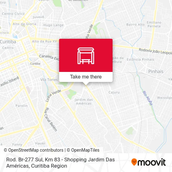 Rod. Br-277 Sul, Km 83 - Shopping Jardim Das Américas map