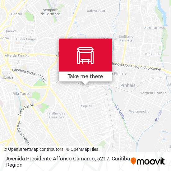 Mapa Avenida Presidente Affonso Camargo, 5217