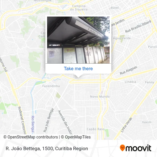 R. João Bettega, 1500 map