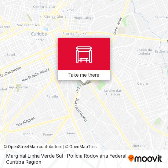 Mapa Marginal Linha Verde Sul - Polícia Rodoviária Federal