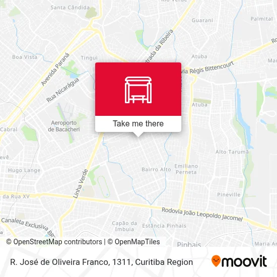 R. José de Oliveira Franco, 1311 map