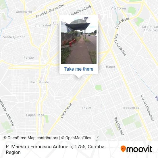 R. Maestro Francisco Antonelo, 1755 map