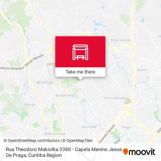Rua Theodoro Makiolka 3380 - Capela Menino Jesus De Praga map