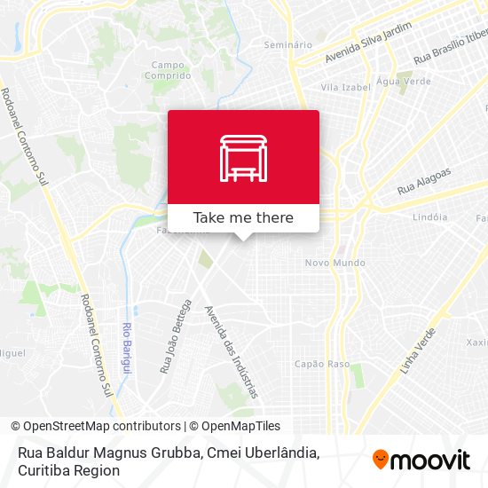 Rua Baldur Magnus Grubba, Cmei Uberlândia map