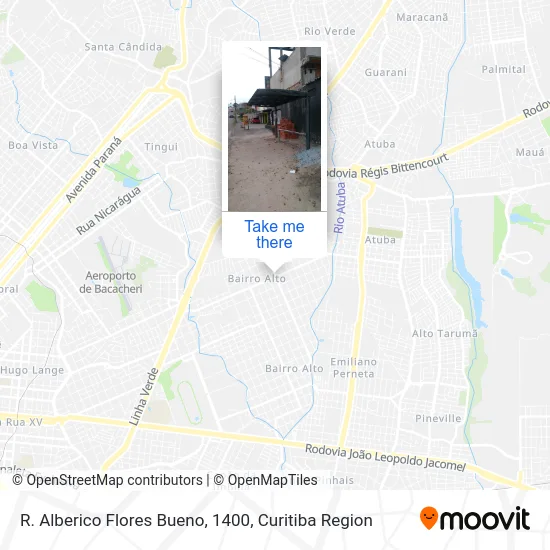 R. Alberico Flores Bueno, 1400 map