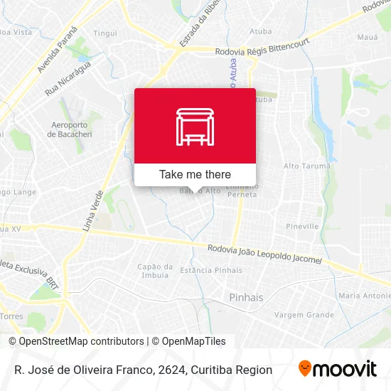 R. José de Oliveira Franco, 2624 map