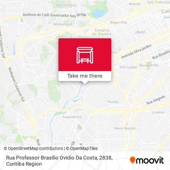 Mapa Rua Professor Brasílio Ovídio Da Costa, 2838